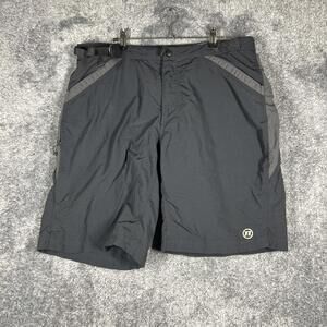 Novarra Shorts Mens 30 Black Biker Athletic Microfiber Stretch 11 Inseam
